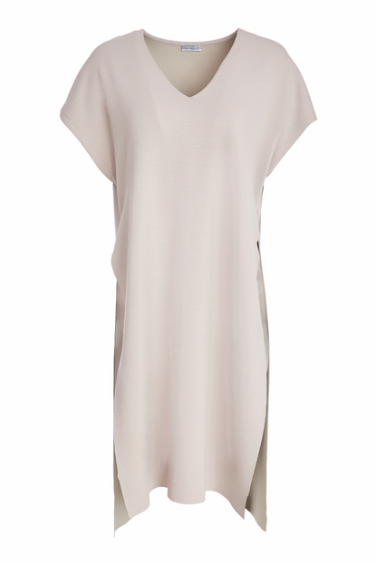 Naya Taupe Long Line Tunic Top