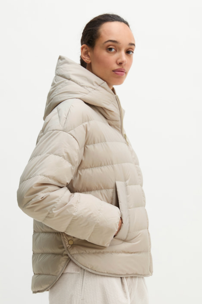Marc O'Polo Linen Beige Down Quilted Jacket