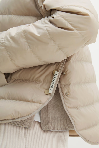 Marc O'Polo Linen Beige Down Quilted Jacket