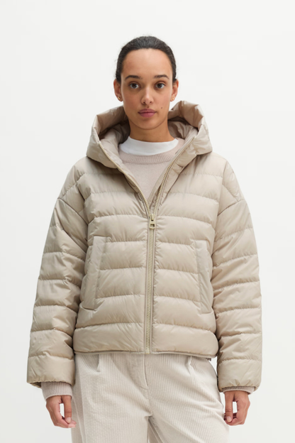 Marc O'Polo Linen Beige Down Quilted Jacket