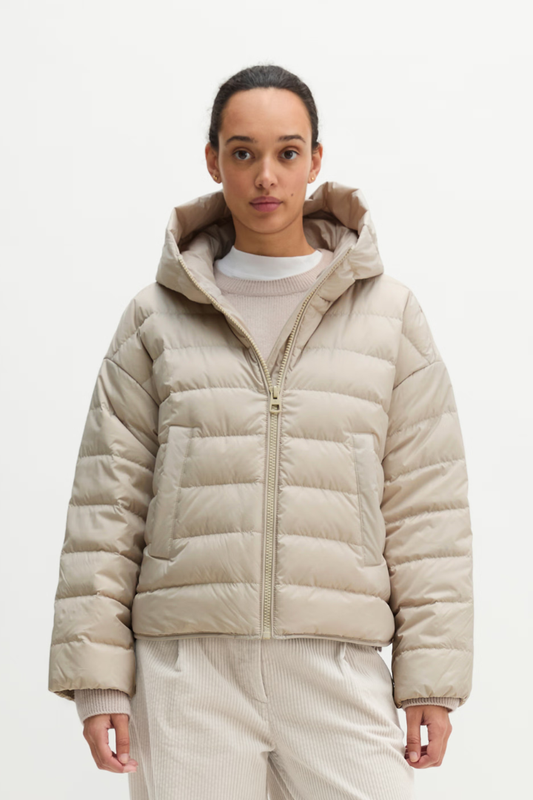 Marc O'Polo Linen Beige Down Quilted Jacket
