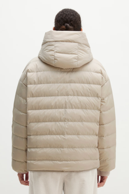 Marc O'Polo Linen Beige Down Quilted Jacket