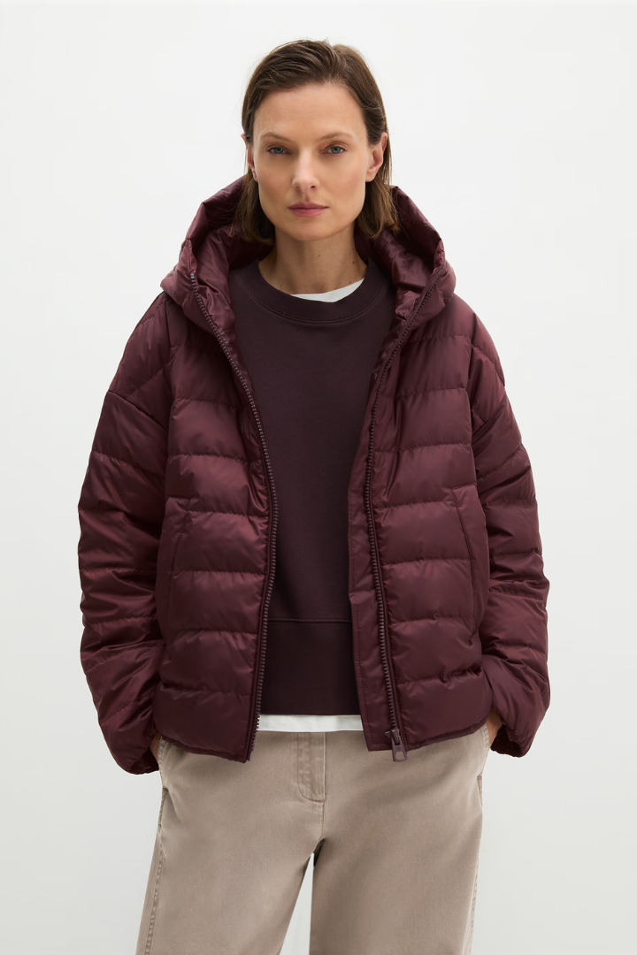 Marc O'Polo Black Cherry Down Quited Jacket