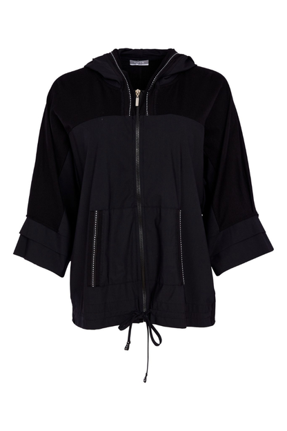 Naya Black/White Hooded Jacket