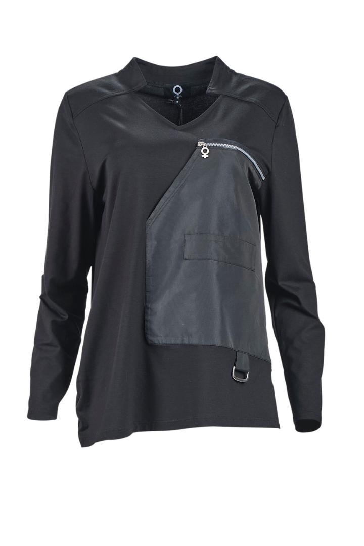 My Soul Black Zip Top 0219