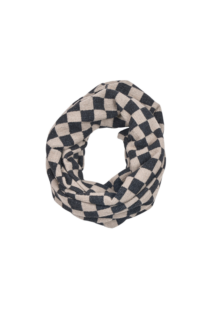 My Soul Check Crincle Loop Scarf 8042