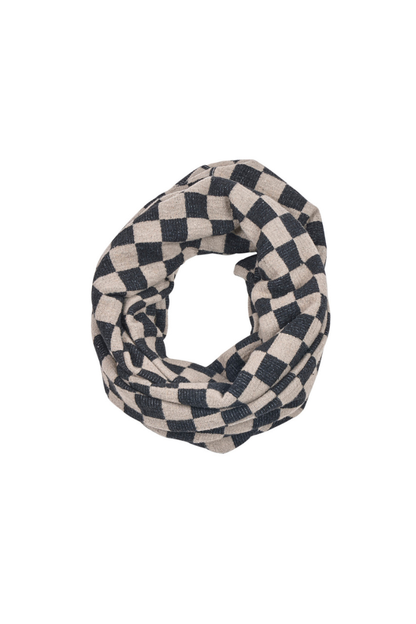 My Soul Check Crincle Loop Scarf 8042