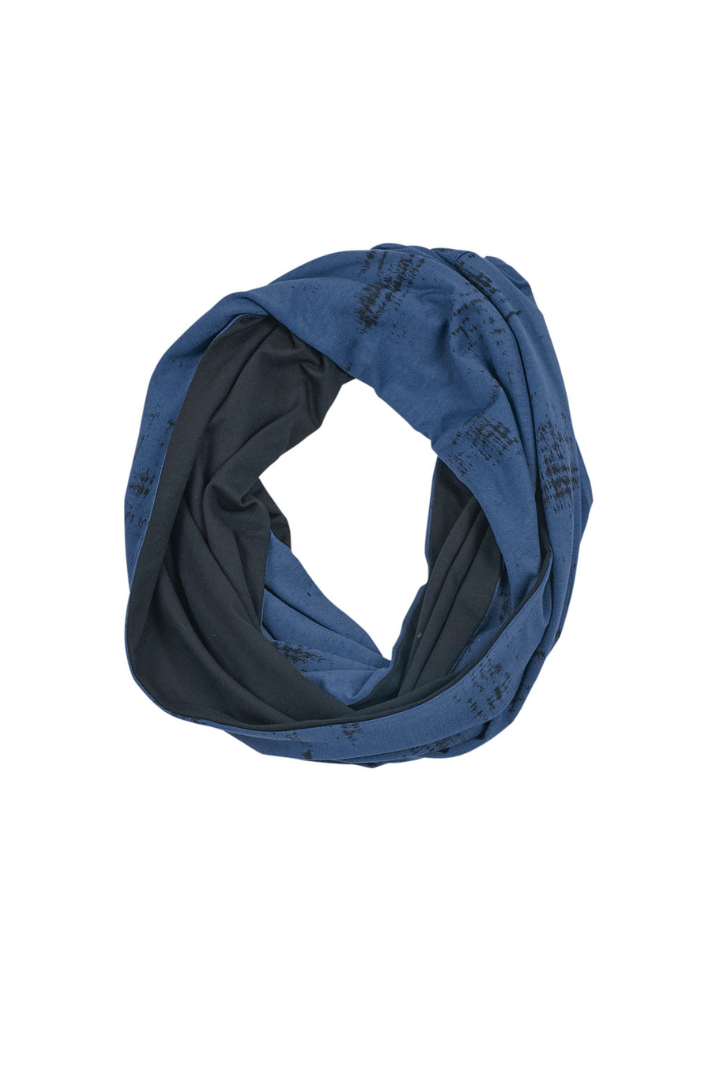 My Soul Blue Print Loop Scarf 8047