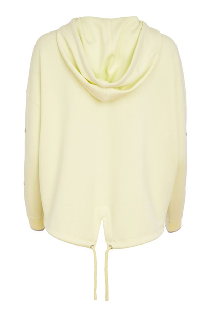 Light yellow hoodie on a white background