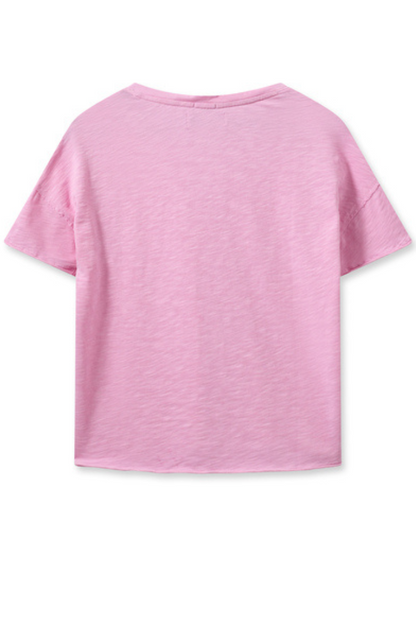 Mos Mosh Glory Begonia Pink V-Ss T-shirt
