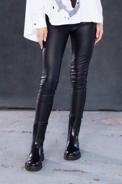 Naya Black Leatherette Legging
