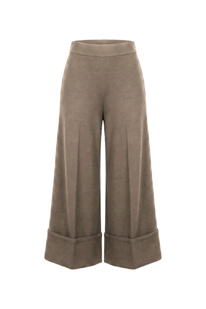 Humility SOPHIO Beige Wide Crop Trouser