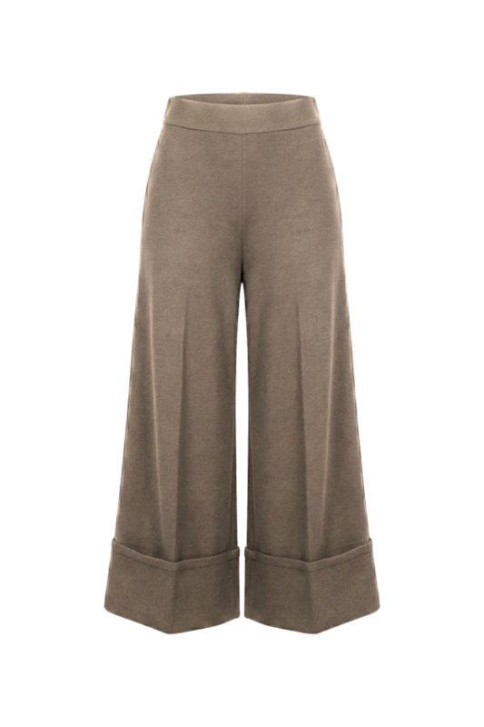 Humility SOPHIO Beige Wide Crop Trouser