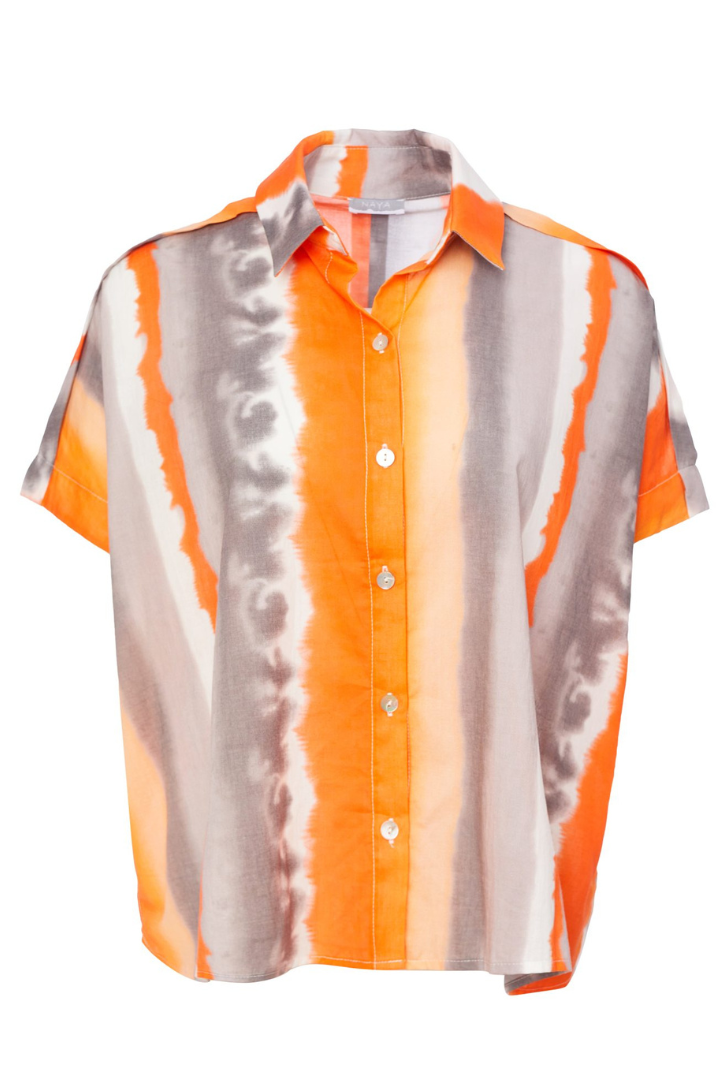 Naya Nectarine Stripe Print Shirt