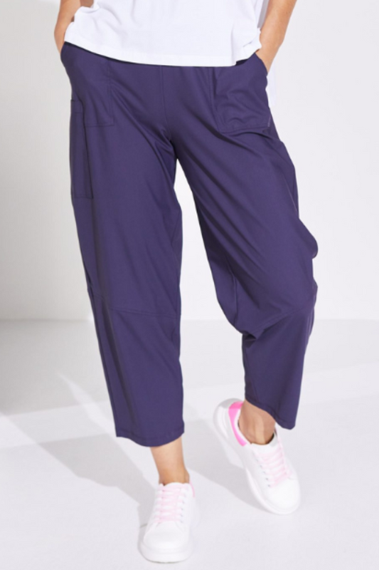Naya Navy Crop Trousers with Patch Pocket