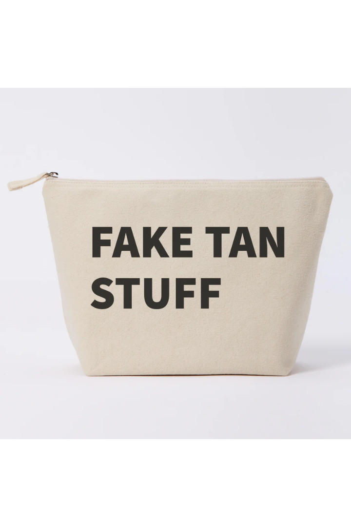 Large Natural ' FAKE TAN STUFF' Pouch