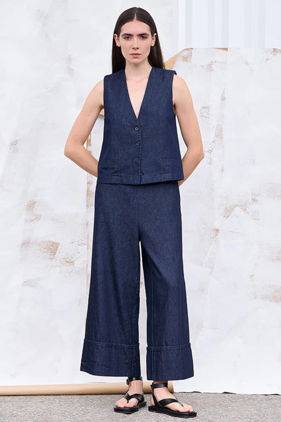 Humility Beja Denim Blue Waistcoat