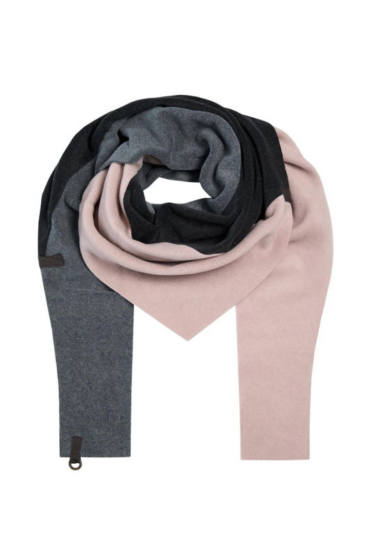 Henriette Steffensen Grey/Nude/Soft Black Triangle Scarf