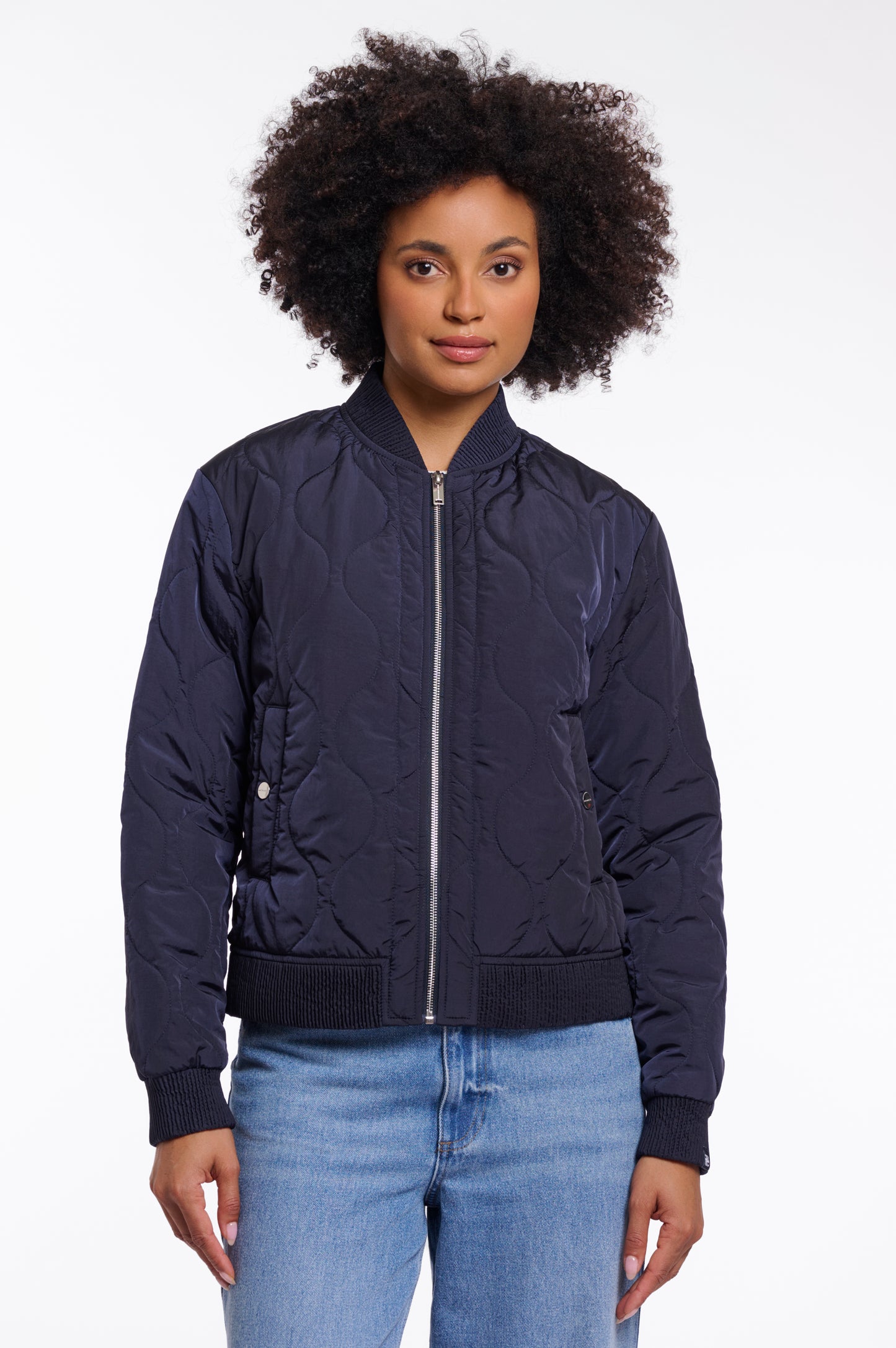 Rino & Pelle Utah Dark Navy Bomber Jacket