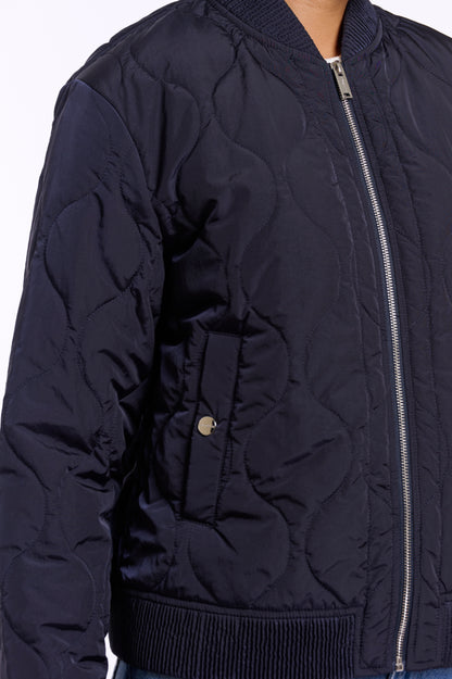 Rino & Pelle Utah Dark Navy Bomber Jacket