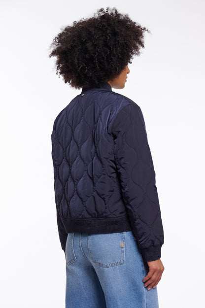 Rino & Pelle Utah Dark Navy Bomber Jacket