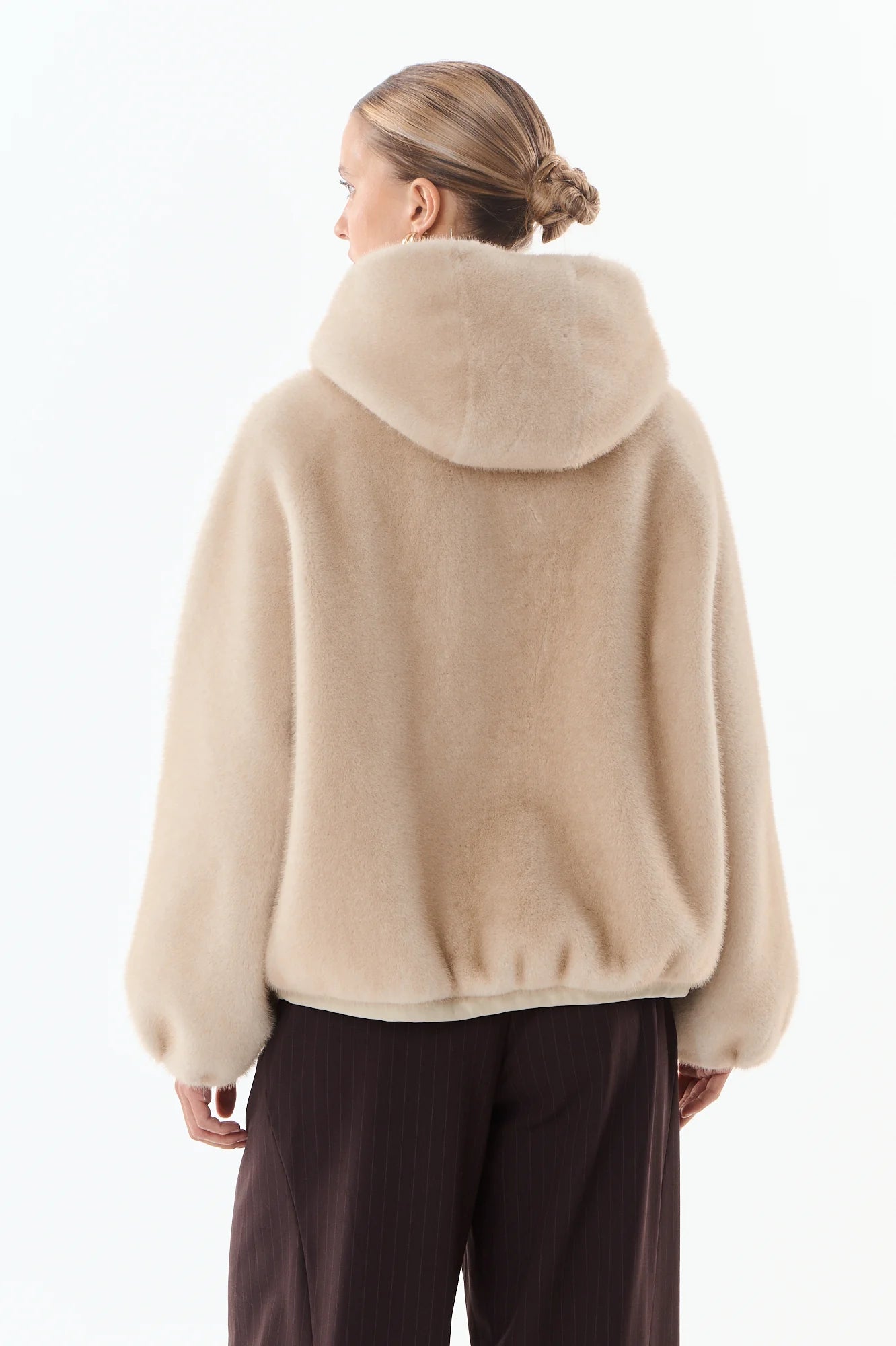 Giovanni Wayla Beige Faux Fur Jacket
