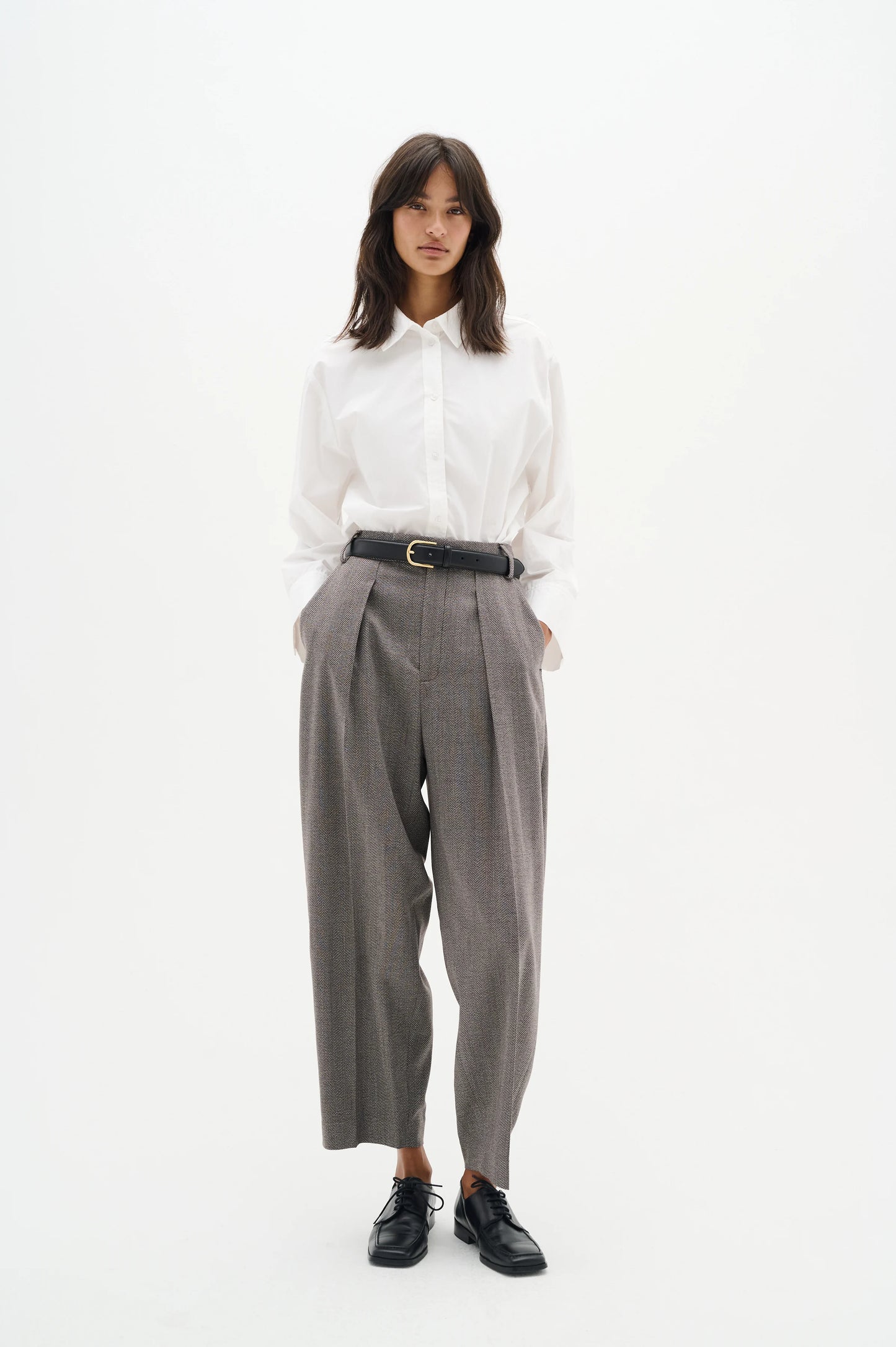 InWear Kahla Brown Puce Pleated Trouser