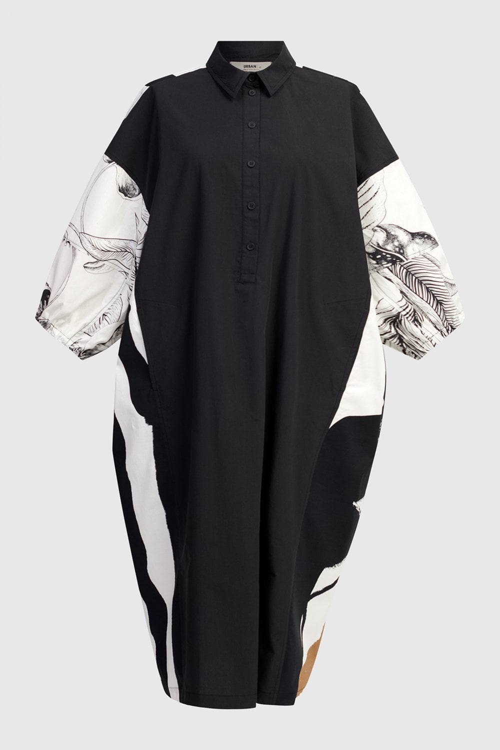 URBAN Black/Zebra Print Relaxed Dress