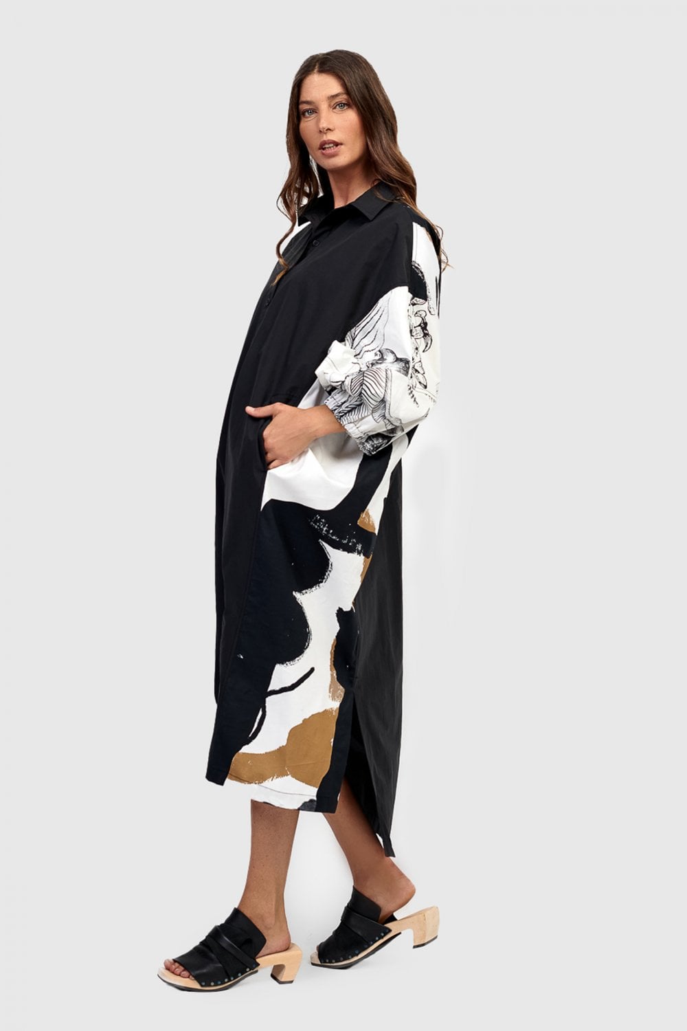 URBAN Black/Zebra Print Relaxed Dress