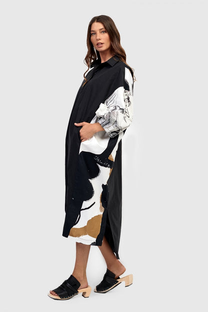 URBAN Black/Zebra Print Relaxed Dress