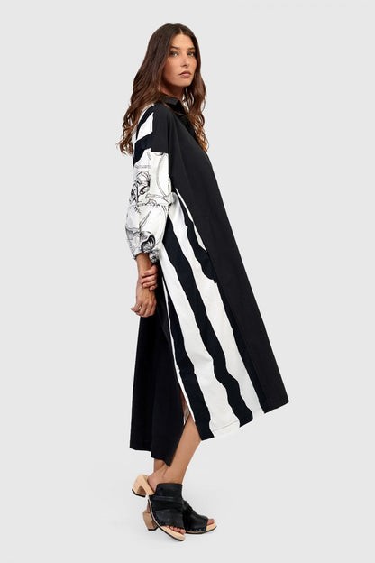 URBAN Black/Zebra Print Relaxed Dress