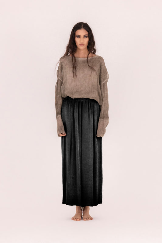 Sanctamuerte Black Palazzo Trousers