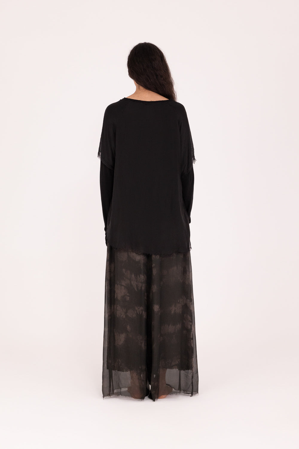 Sanctamuerte Black Double Layer LS Top