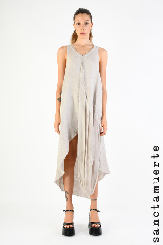 Sanctamuerte Desert Linen Silk Mix Dress