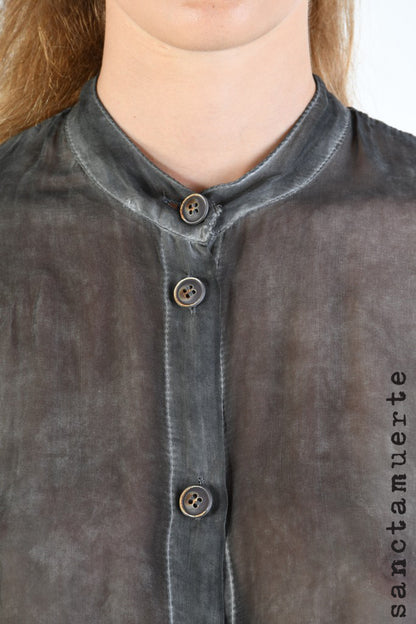 Sanctamuerte Grey Asymmetric Shirt