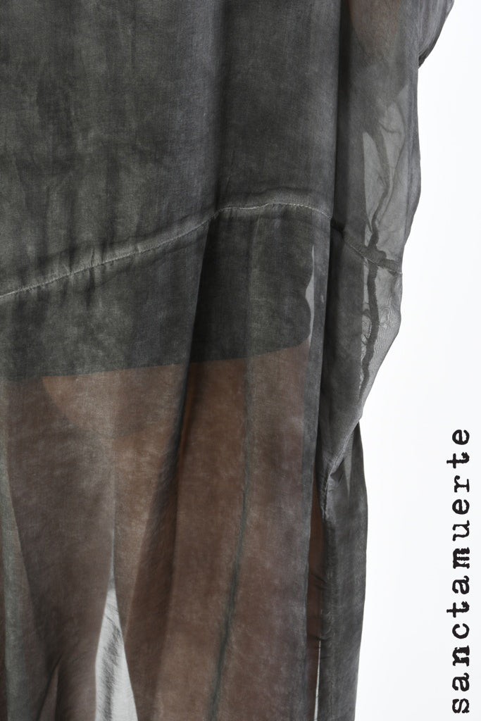Sanctamuerte Grey Asymmetric Shirt