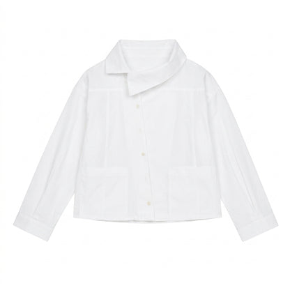 Ozai n Ku White Asymmetric Shirt 005