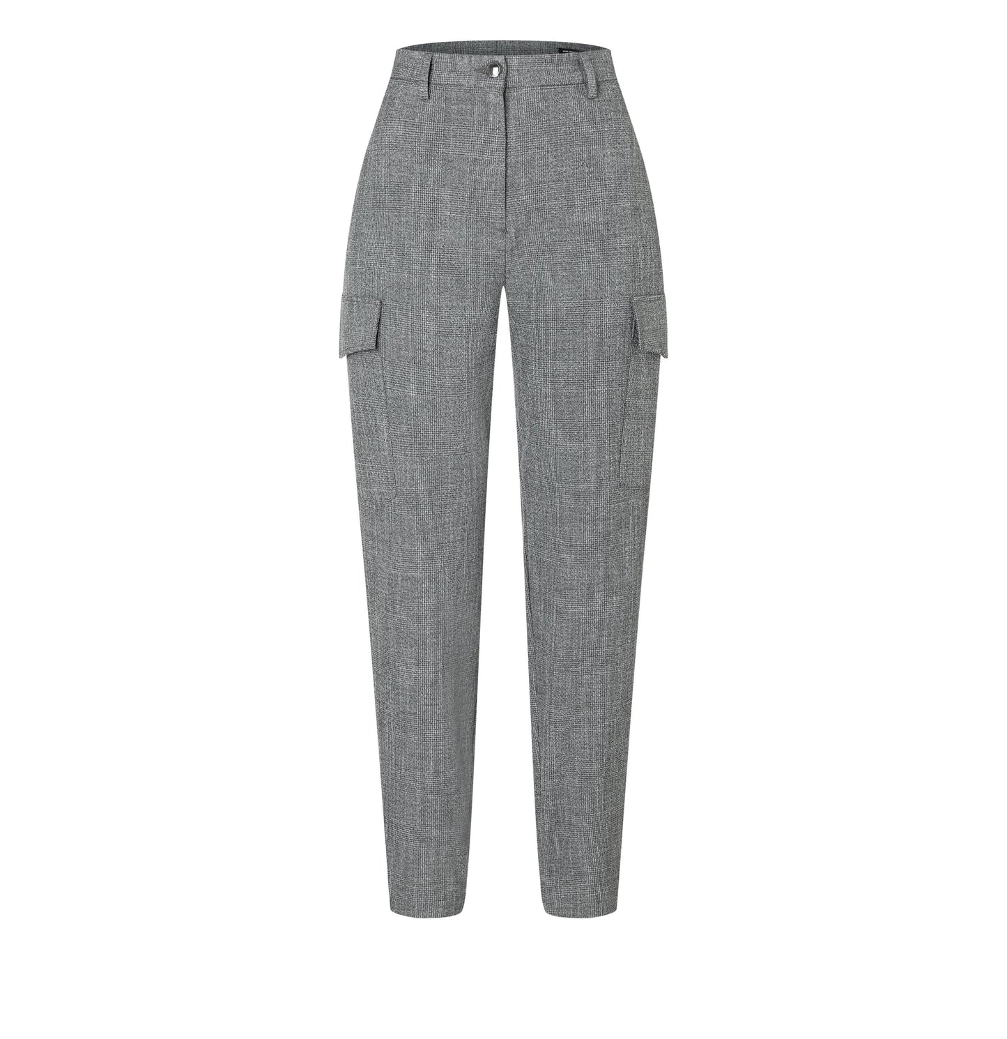 Mac Rahel Cargo Platinum Grey Trousers