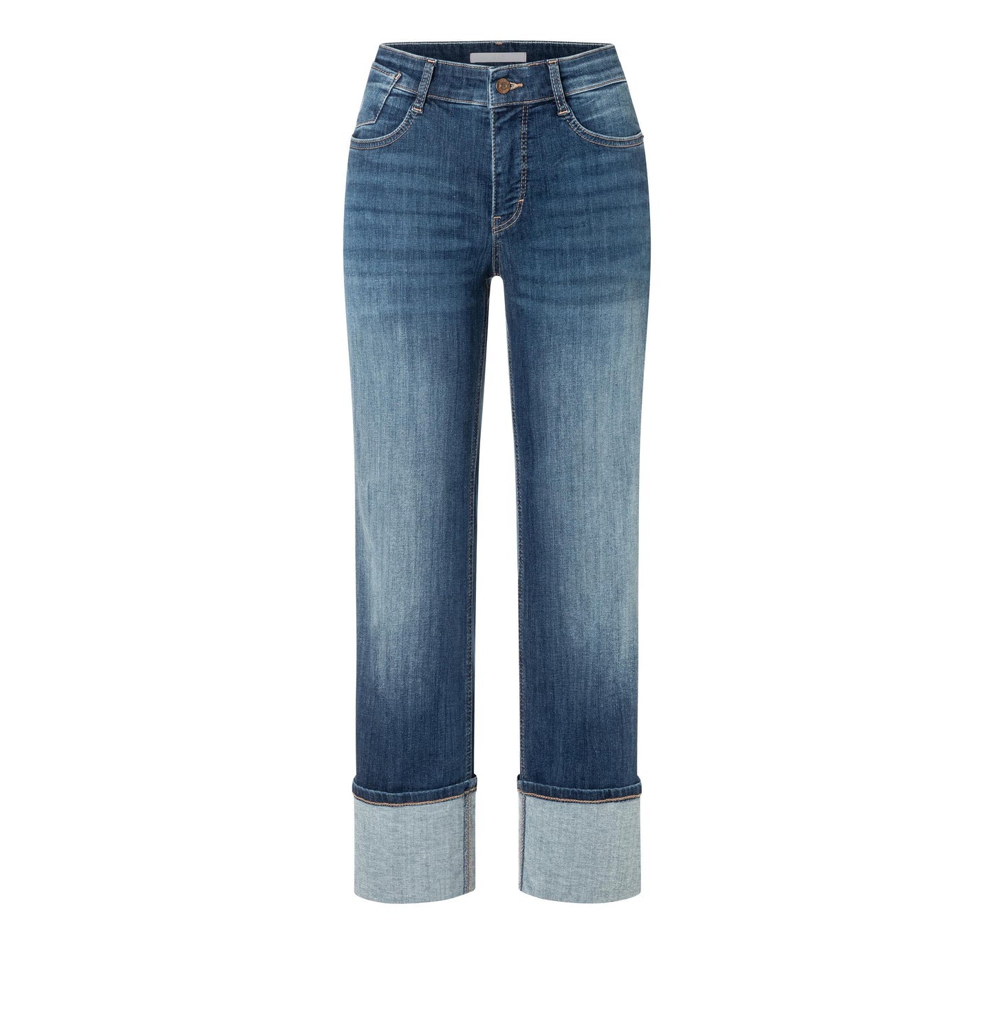 Mac Laura Turn Up Authentic Stretch Denim Jeans