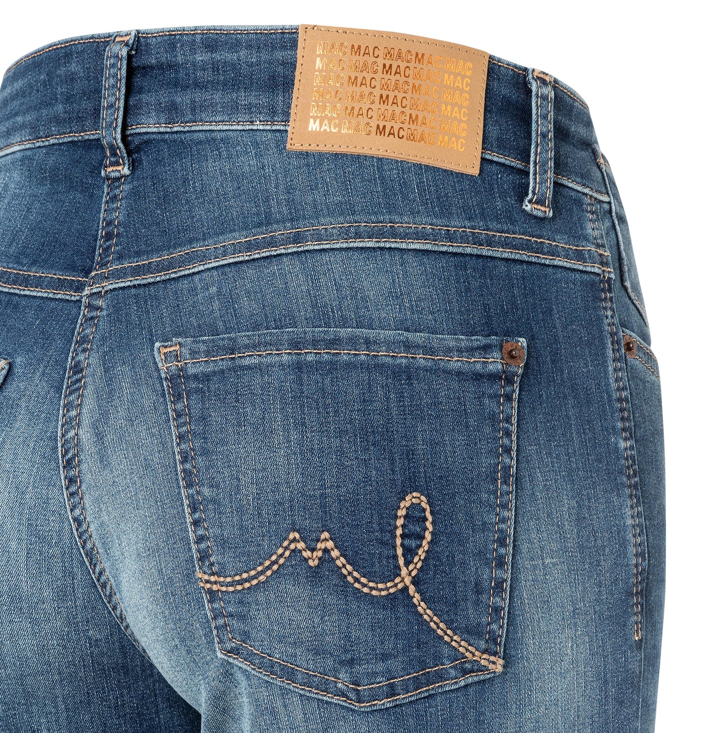Mac Laura Turn Up Authentic Stretch Denim Jeans