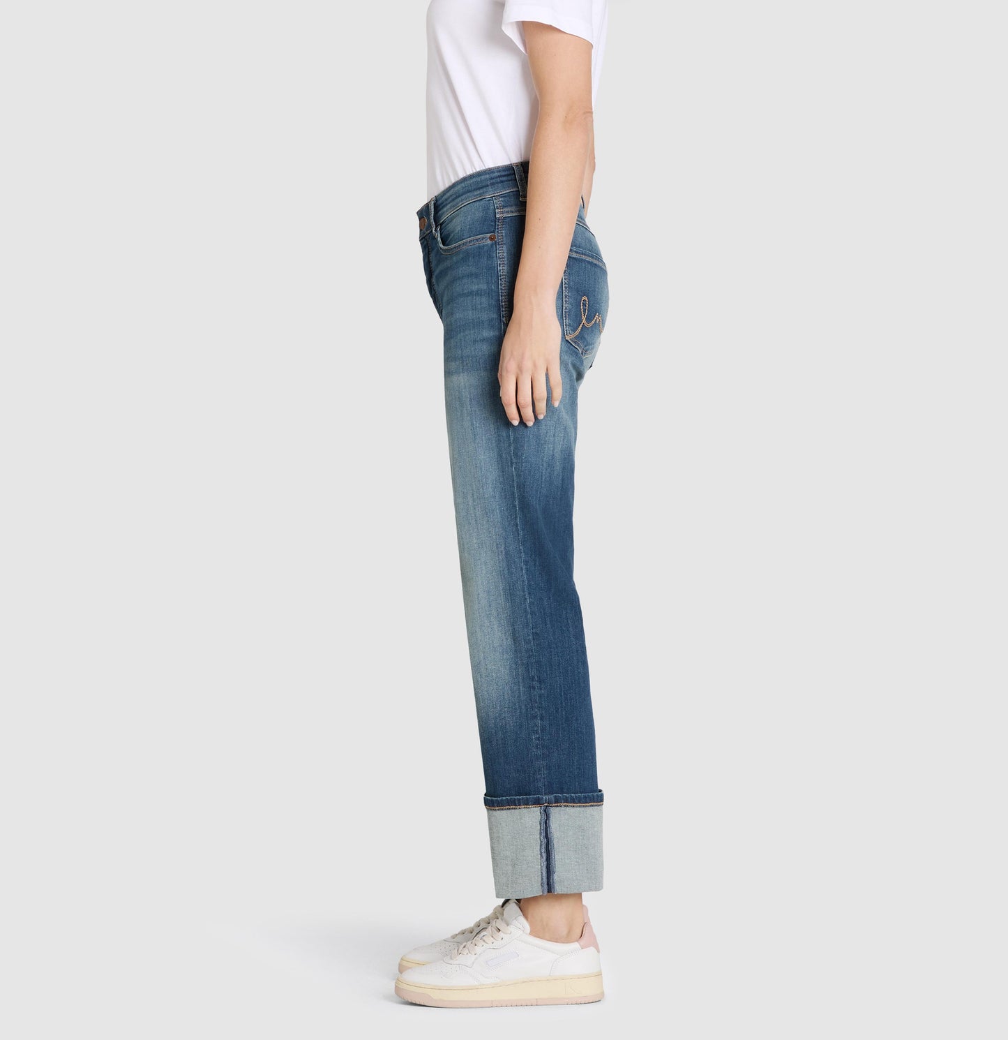 Mac Laura Turn Up Authentic Stretch Denim Jeans