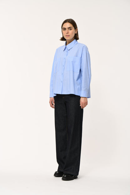 Humility KAMIKI Sky Blue Stripe Shirt