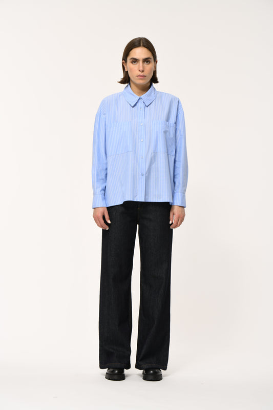 Humility KAMIKI Sky Blue Stripe Shirt