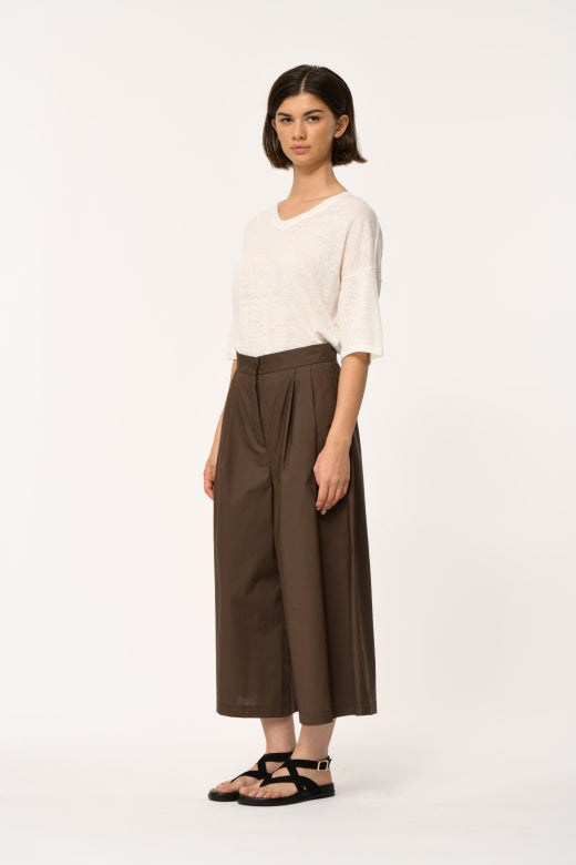 Humility LAMIRU Chocolate Wide Crop Trouser