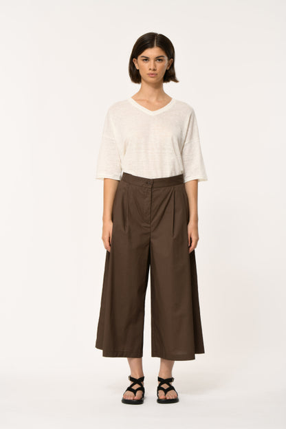 Humility LAMIRU Chocolate Wide Crop Trouser