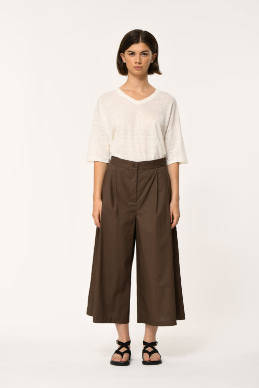 Humility LAMIRU Chocolate Wide Crop Trouser