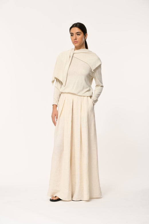 Humility TURBA Natural Wide Linen Trousers