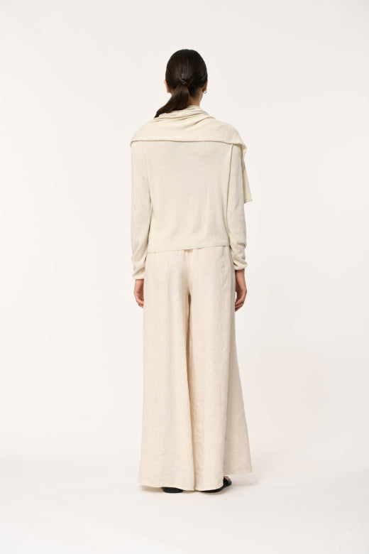 Humility TURBA Natural Wide Linen Trousers