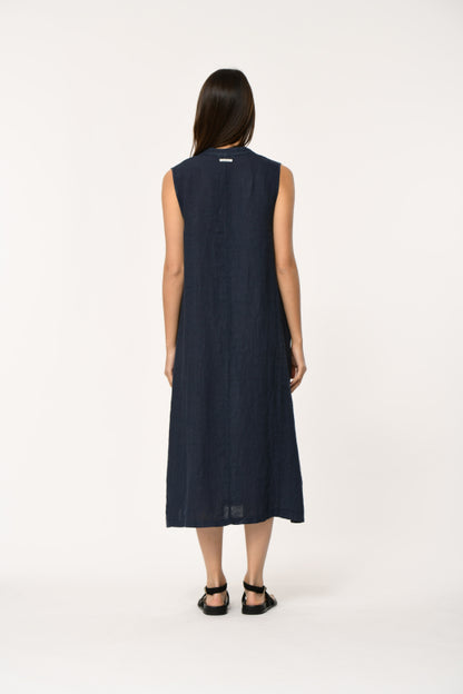 Humility BONITAR-L Navy Linen Dress