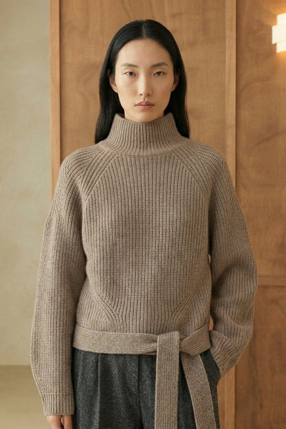 Humility MELARA Greige Tie Detail Jumper